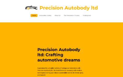 Website preview for Precision Autobody ltd