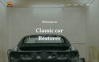 Website preview for Classic car restorer