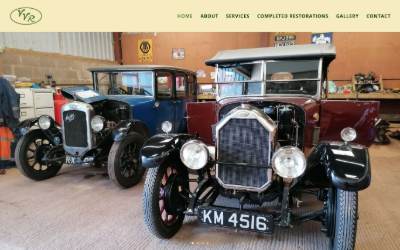 Top of the website for Vintage Vehicle Restorations