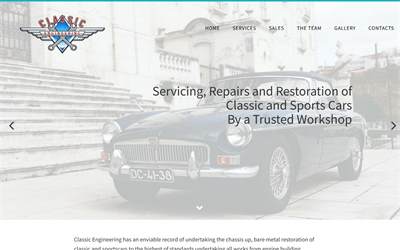 Website preview for Classic Engineering