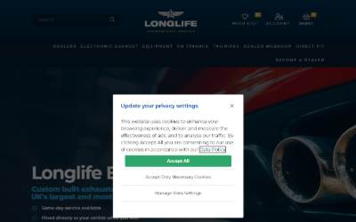 Website preview for Longlife Bridport