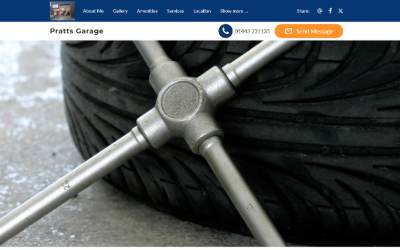 Website preview for Pratts Garage