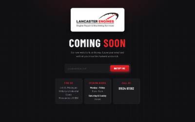 Website preview for Lancaster Engines