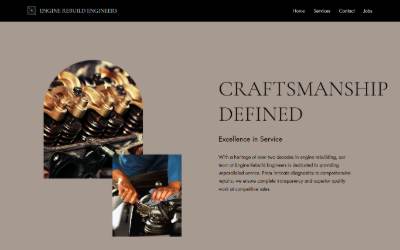 Top of the website for Engine Rebuild Engineers