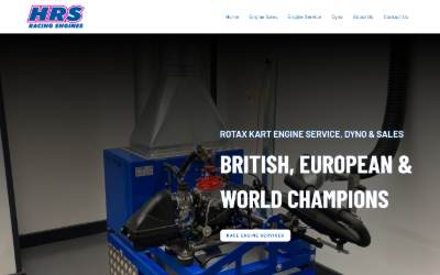 Website preview for HRS Racing Engines