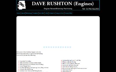 Top of the website for DAVE RUSHTON (Engines)