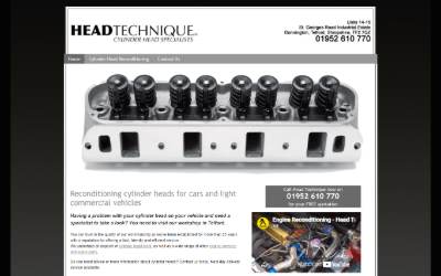 Top of the website for Head Technique Ltd