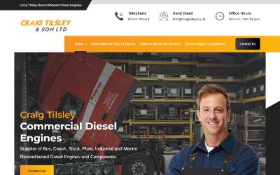 Top of the website for Craig Tilsley & Son Ltd