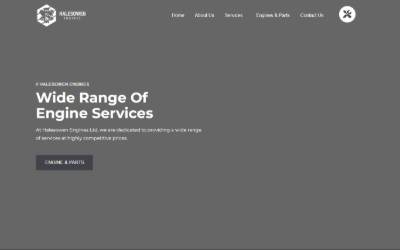 Top of the website for Halesowen Engines Ltd