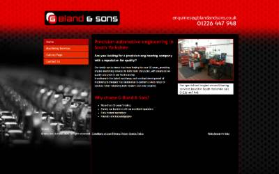 Top of the website for G Bland & Sons