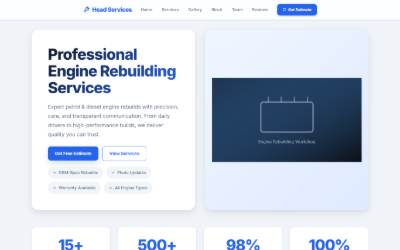 Top of the website for Head Services Nottingham LTD