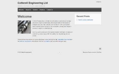 Top of the website for Cotterell Engineering Ltd