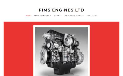 Top of the website for FIMS Engines Ltd