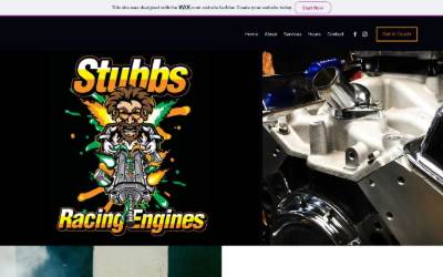 Top of the website for Stubbs Racing Engines