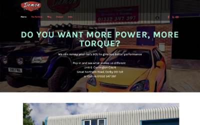 Top of the website for Demon Car Clinic