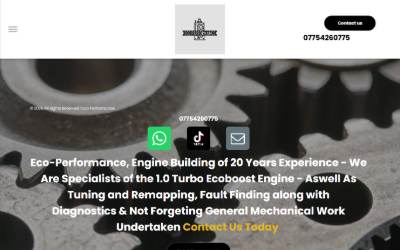 Top of the website for Eco Performance