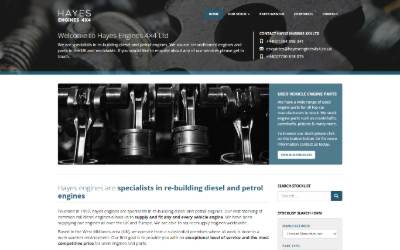 Top of the website for Hayes Engine 4X4 lTD