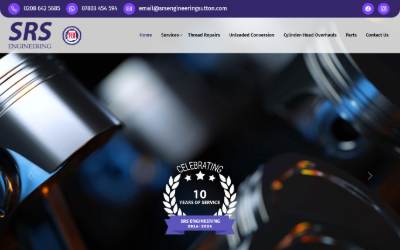 Website preview for SRS Engineering (Sutton) LTD
