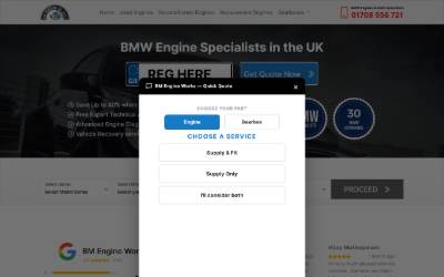 Website preview for BM Engine Works