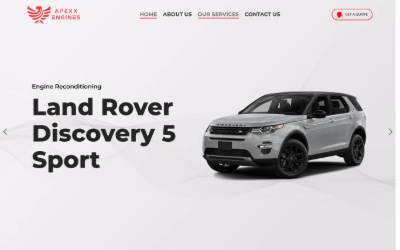 Website preview for Apexx Engines | Engine Rebuild Specialist