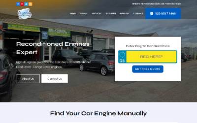 Website preview for Global Engines & Gearboxes LTD