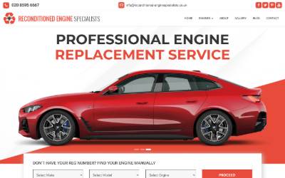 Website preview for Reconditioned Engine Specialists