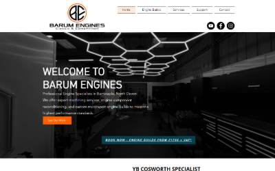Top of the website for Barum Engines Ltd