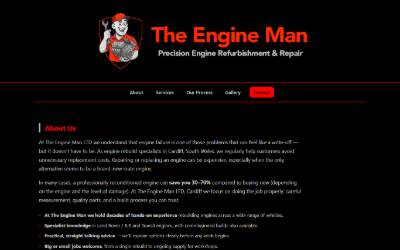 Website preview for The Engine Man
