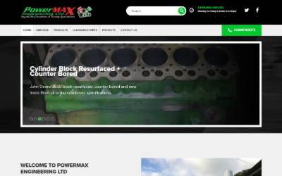 Website preview for Powermax Engineering Ltd.