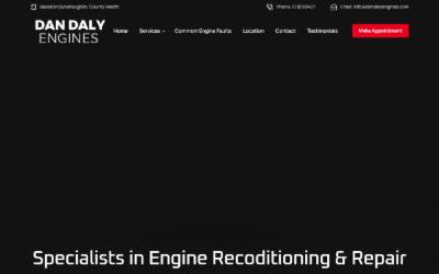 Website preview for Dan Dalys Engines