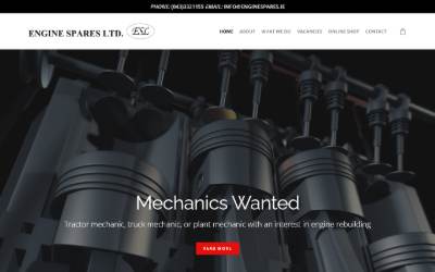 Website preview for Engine Spares Ltd