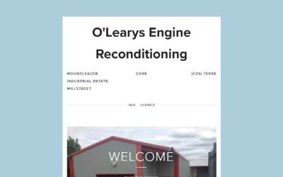 Website preview for O'Learys Engine RECONDITIONING