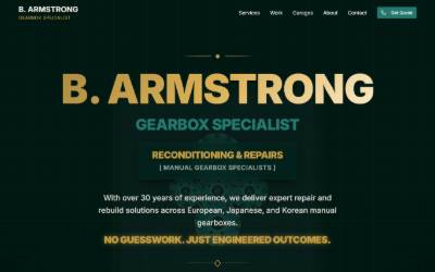 Website preview for B Armstrong Gearbox Specialist