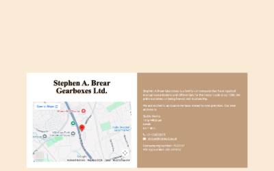 Website preview for Stephen A Brear Gearboxes Ltd