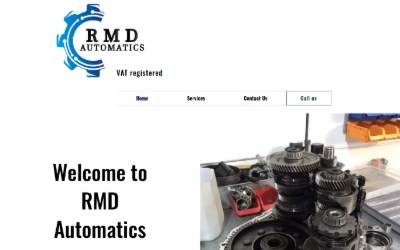 Top of the website for RMD Automatics Ltd