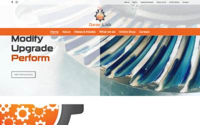Top of the website for Gear lab