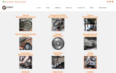 Top of the website for Gearbox Central LTD