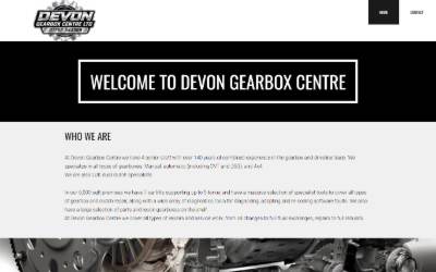 Top of the website for Devon Gearbox Centre Ltd