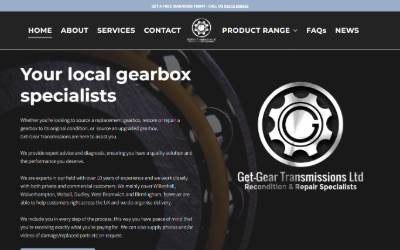 Top of the website for Get-Gear Transmissions Ltd