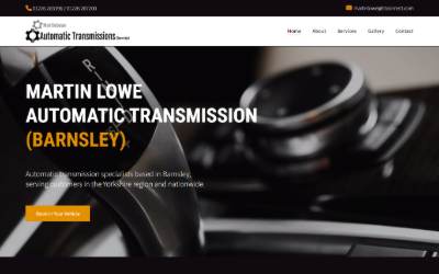 Top of the website for Martin Lowe Automatic Transmission