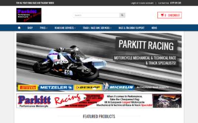 Top of the website for Parkitt Performance Motorcycles & Racing