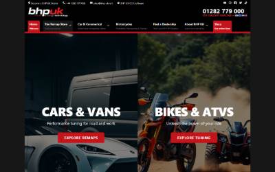 Top of the website for BHP UK