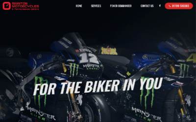 Top of the website for Swinton Motorcycles Ltd