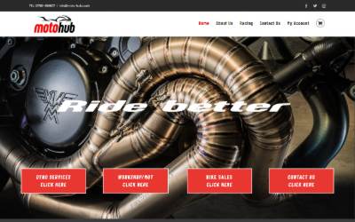 Top of the website for Moto Hub