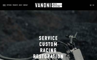 Top of the website for Vanoni Moto Officina