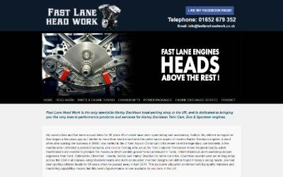 Top of the website for Fast Lane Head Work