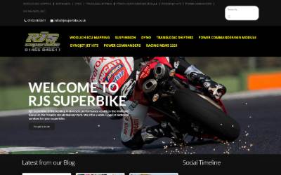 Top of the website for RJS SUPERBIKE LTD