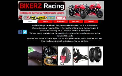Top of the website for BIKERZ Racing