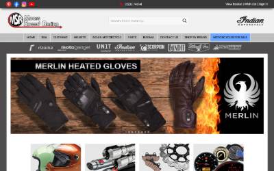 Top of the website for Moore Speed Racing