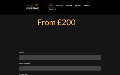 Top of the website for Redline Remaps Mobile ECU Solutions